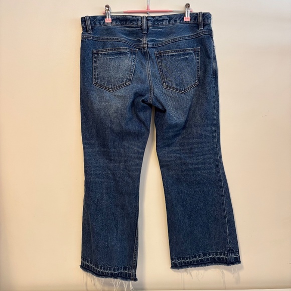 Free People Mid Rise Straight Leg Denim Jeans Bottoms Dark Wash Blue Womens 29 W - Picture 2 of 3
